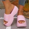 Women's Eva Platform Slippers Summer Beach Thick Sole Slides Indoor Outdoor Comfy Slip On Wedge Sandals