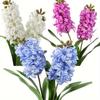1шт Real Touch Искусственные цветы гиацинта синего, фиолетового, белого цвета, искусственный гиацинт, цветы для домашнего свадебного декора, цветы своими руками