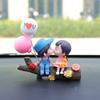 YOUNCO Car Decoration Car Accessories Doll, 2. Wooden Kiss Couple, 1 Piece,Korean Car Acc