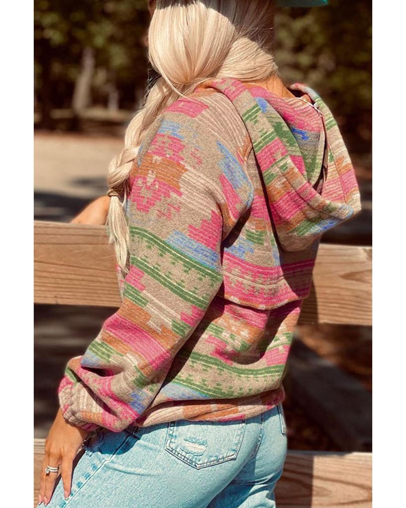 Azura Exchange Толстовка с капюшоном на молнии с принтом и карманом-кенгуру