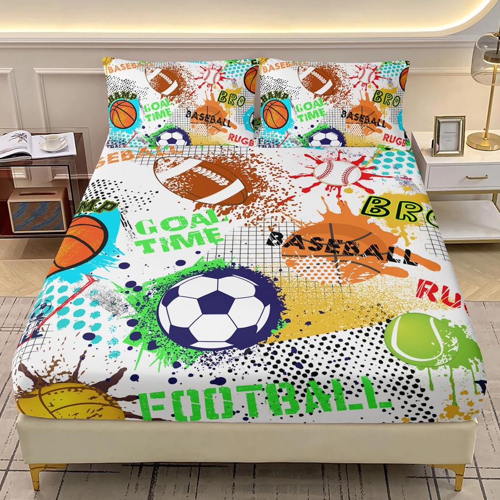 Музыка Цвет Граффити Танцор Узор Лист Трехкомпонентное Постельное Белье с Цифровой Печатью Дети Взрослый