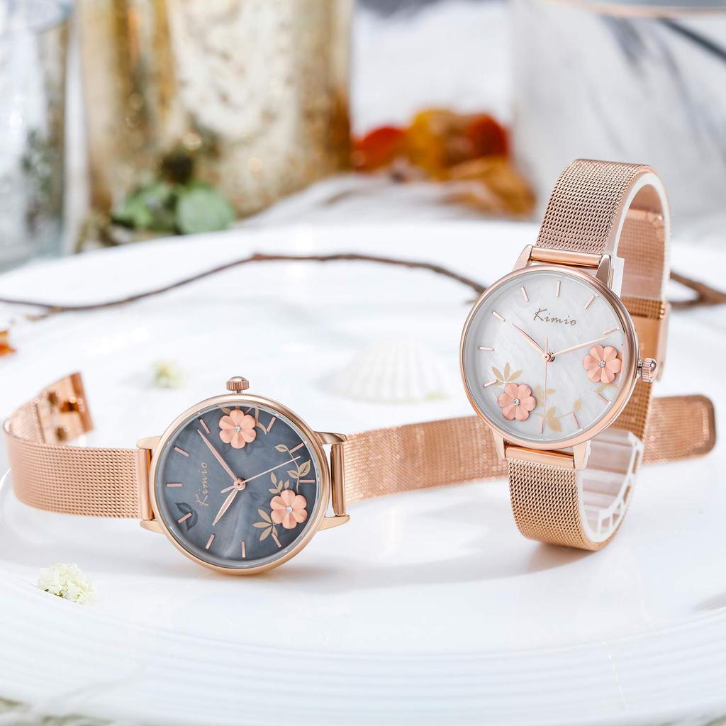 RORIOS популярные часы с цветочным циферблатом и уникальным кварцевым водонепроницаемым сетчатым браслетом, идеально подходящие для и на каждый день. Доступны в часах, женском механизме, браслете,