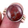Натуральный красный драгоценный камень яшма 925 пробы, ювелирное изделие из чистого серебра, двухцветное кольцо, размер 9US k9m24