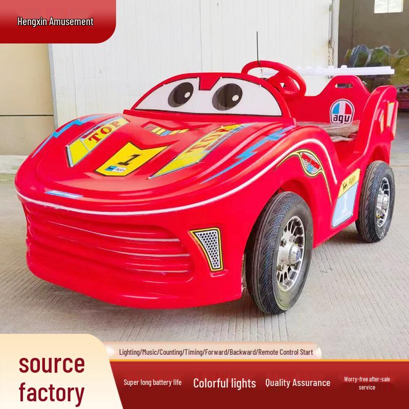 Children's & Adults' Luminous Electric Scooter with Seat - Outdoor Double Bumper Amusement Vehicle