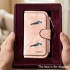 Pigeon pattern men's large-capacity wallet with business card slot and cash pocket, suitable for formal occasions and office use, a gift for
