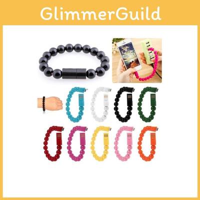 USB Браслет из бусин Кабель для зарядки и синхронизации данных для iPhone 5g 6g Android