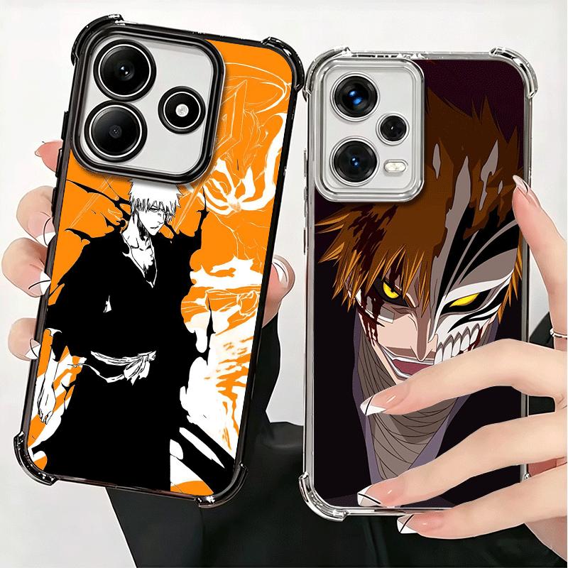 Мягкий чехол для телефона Bleach Kurosaki Ichigo для Xiaomi Redmi Note 14 15 Pro Plus 13 12 11S 11T 5G 10 9S 9 С покрытием Защита от падения Fundas