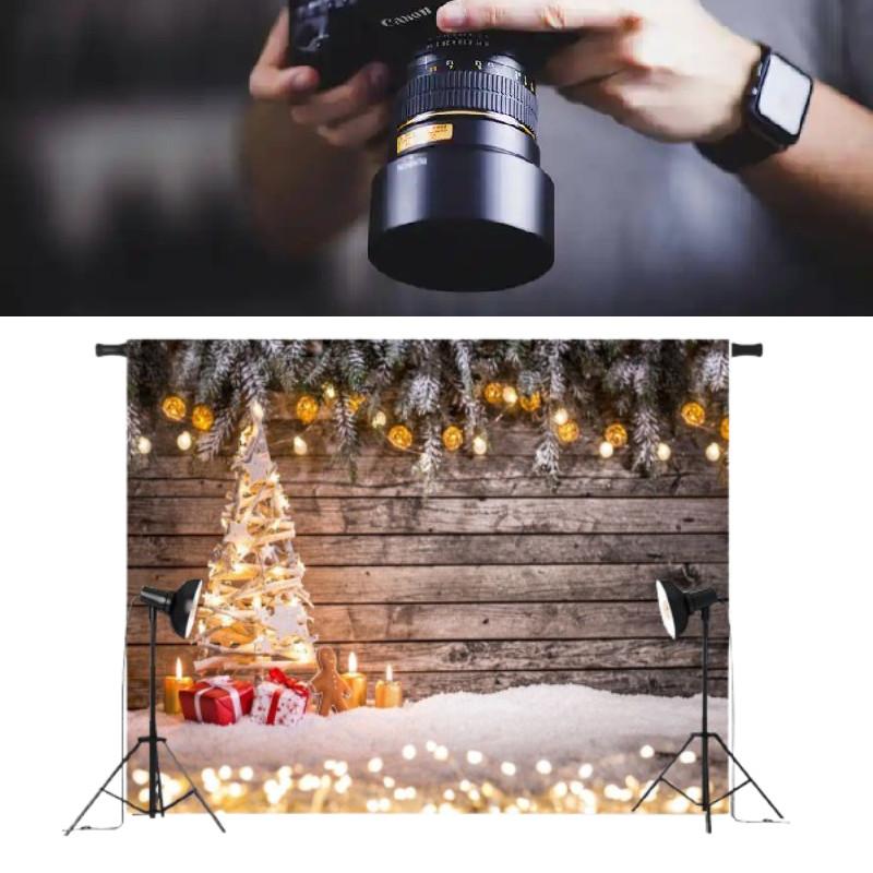 Рождественский фон для фотосъемки для детей, студийный фотореквизит с холстом