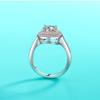BagueRingen 1 Carat Moissanite Diamond Ring For Engagement Wedding Women's S925 Sterling Silver Jewelry Square Shaped Design Gift