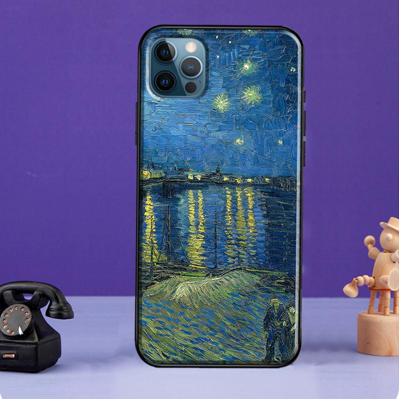Чехол с масляной живописью Ван Гога для iPhone 11 14 Pro Max SE 2020 XR X XS Max 6S 7 8 Plus, чехол для iPhone 12 13 mini