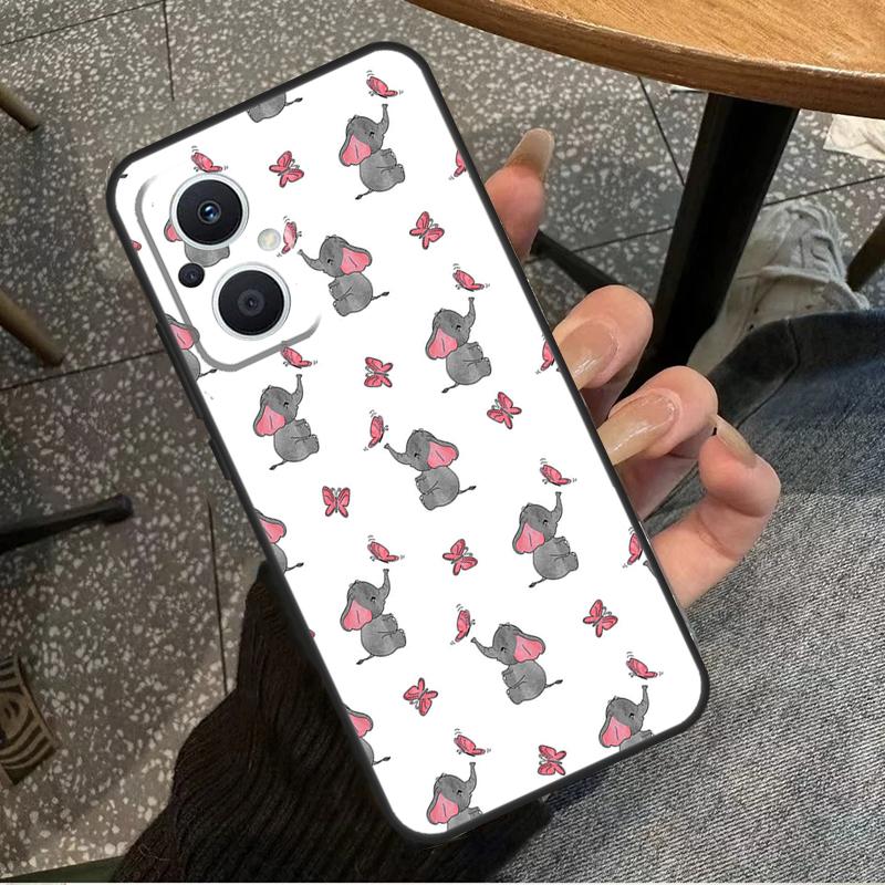 Cute Elephant Case For OPPO Reno 7 8 10 Pro 8T 2Z 4Z 5Z 6 Lite OPPO Find X6 Pro X2 X5 Lite X3 Neo Cover