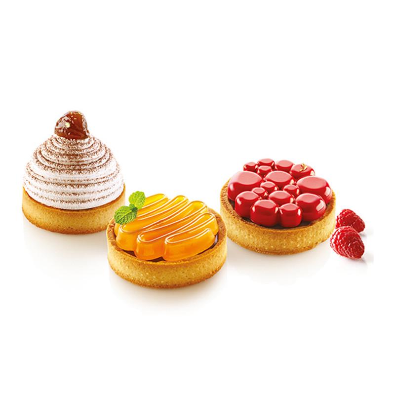 4/6/8 шт. круговое кольцо для пирога, французская форма для десерта, кухонная черная пластиковая перфорированная форма для яиц, резак для торта, инструменты для украшения кондитерских изделий