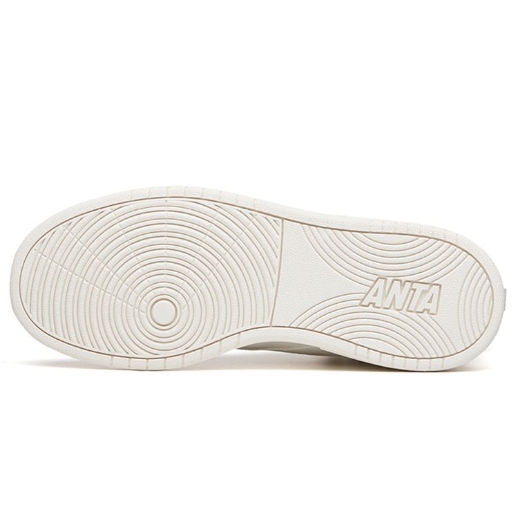 Anta Slip Resistant Lightweight High Top Skate Shoes Women Sneakers Ivory-White 122138071-1