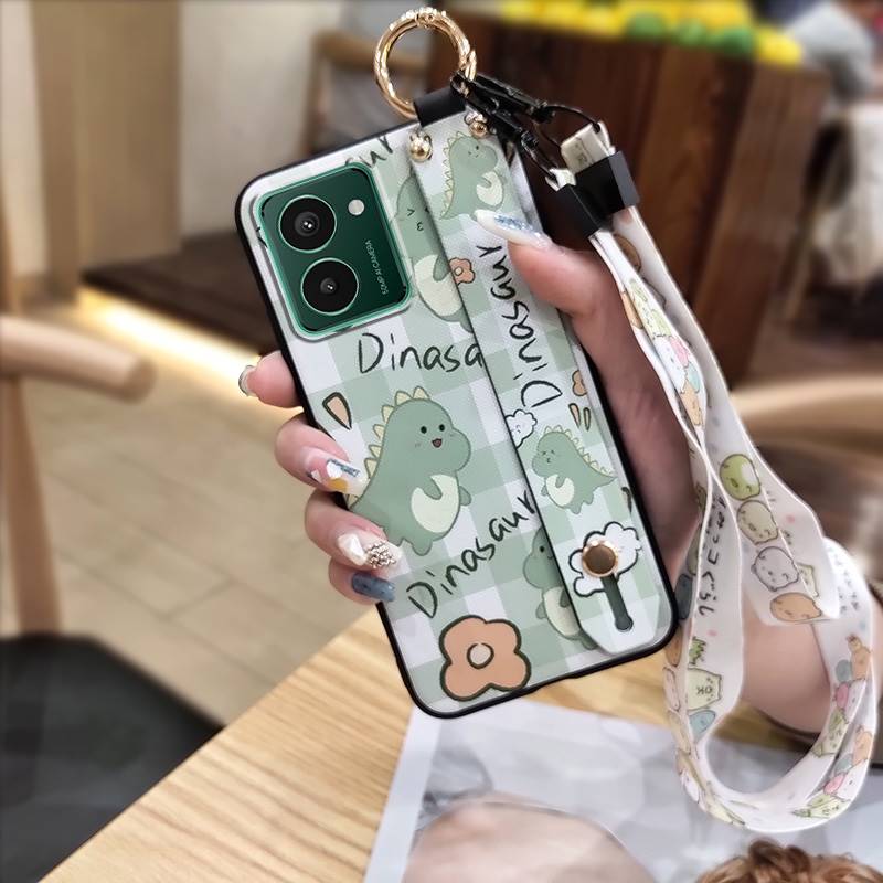 Cartoon Wristband Phone Case For Nokia HMD Pulse/Pulse+/Pulse Pro Shockproof Anti-knock Wrist Strap Fashion Design Ring