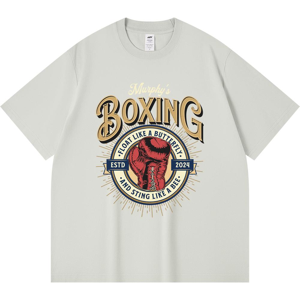 Футболка из 100% хлопка плотностью 230 г/м2, футболки Murphys Boxing Sports Print Tees, забавная футболка из чесаного хлопка в стиле Харадзюку