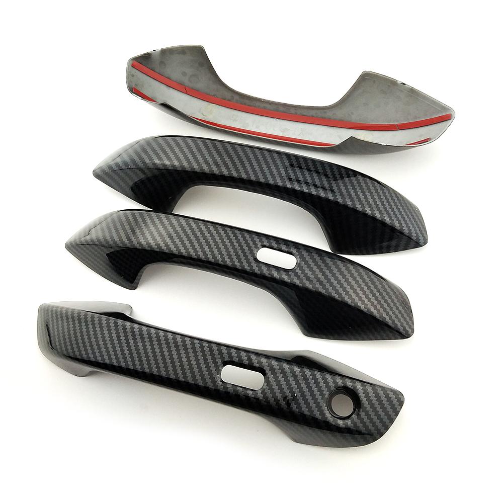 Для Volkswagen VW Golf 8 MK8 2022 LHD из углеродного волокна, цветная модификация, хромированная крышка дверной ручки, защитная накладка