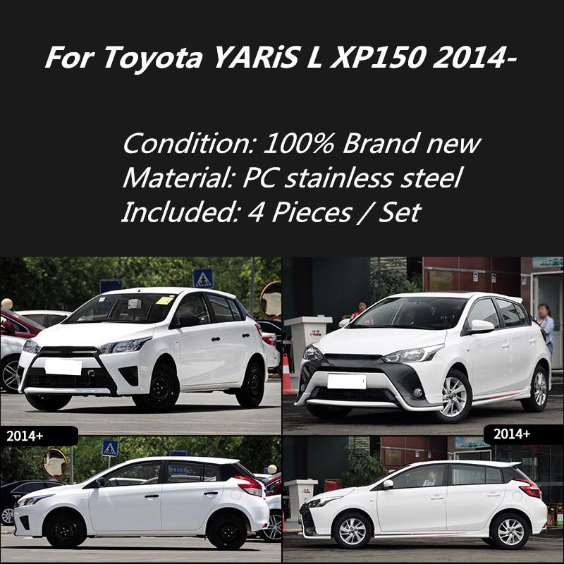 Для Toyota YARiS L 2014- Аксессуары Окно Крыша Солнцезащитный козырек от дождя Вентиляционный козырек Спойлер Крыло Хромированная отделка окна Водонепроницаемый