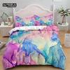 Colorful Marble Duvet Cover Abstract Geometric Bedding Set King Queen For Adults Kids Bedroom Decor Microfiber Comforter Cover