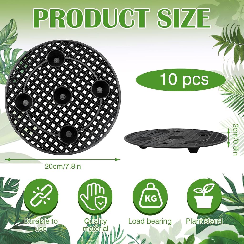 ZYNERY 10 ШТ. Подставки-лифты для цветочных горшков, Подставки для растений для улицы, Поддоны для цветочных горшков для террасы, Подносы для горшков, Подставка для горшка для