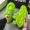 Fashion Streetwear Green Chunky Sneakers Mens Designer Platform Sport Shoes Men Trend Thick Sole Casual Sneakers Male Zapatillas Hombre