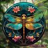 Garden Decoration, Wooden Hanging Decorative Signs, Dragonfly Patterns, 2D Graphic Products, Housewarming Gifts for Friends