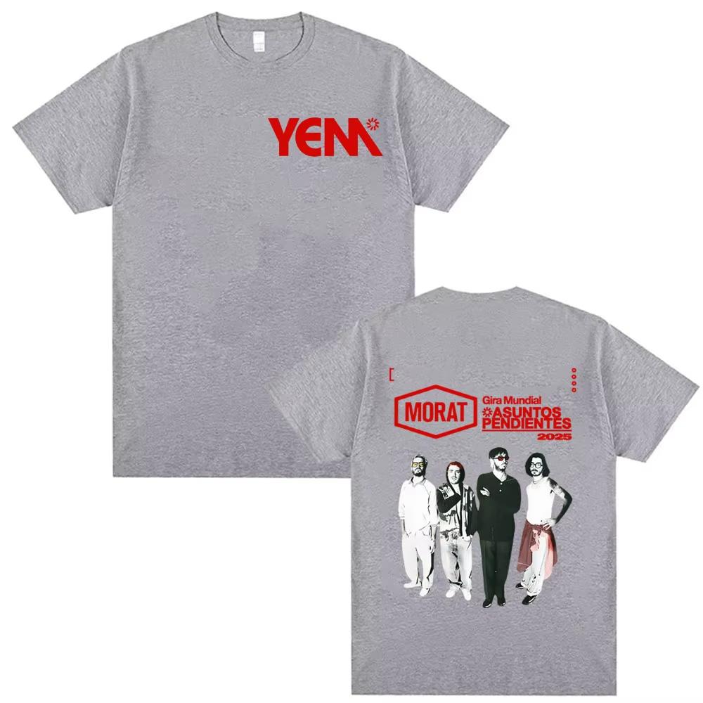 Band Morat Asuntos Pendientes Album 2025 Tour Tshirts Mens Women Retro Gothic Hip Hop T Shirts Casual Loose Tshirt Streetwear