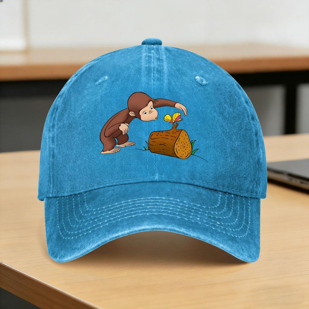 Baseball Cap Cartoon Monkey CCuriouss Georges Summer Fitted Retro Trucker Hat Women Adult Outdoor Sport Sunscreen Snapback Cap