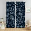 Blackout Curtains for Living Room Cartoon Snowflake Window Curtain for Room 2 Panel Halloween Decoration Partition Shades Camera