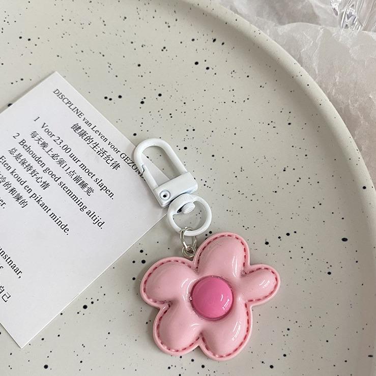 Creative Colorful Bright Irregular Flower Keychain DIY Bean Pendant Versatile Bag Pendant Decoration Gift