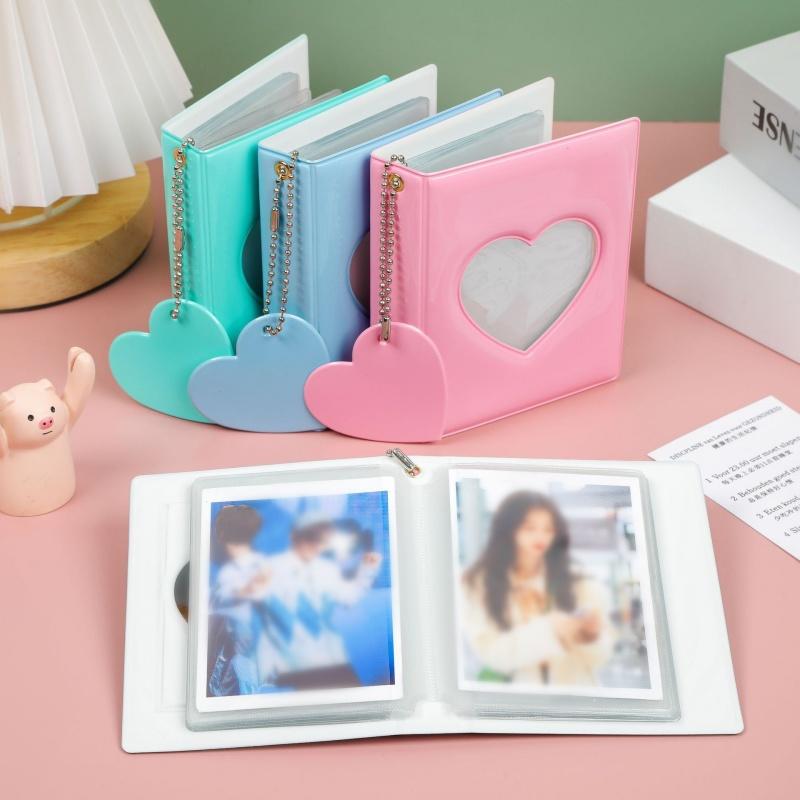 Photocards Binder Cute Photo Album Mini Photocard Holder Love Heart Hollow Collector Book Binding Machine Fajas