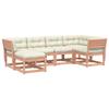VidaXL Salon de Jardin avec Coussins 6 pcs, Sièges de Patio, Ensemble de Meubles, Mobilier de Terrasse Arrière-cour 3217043
