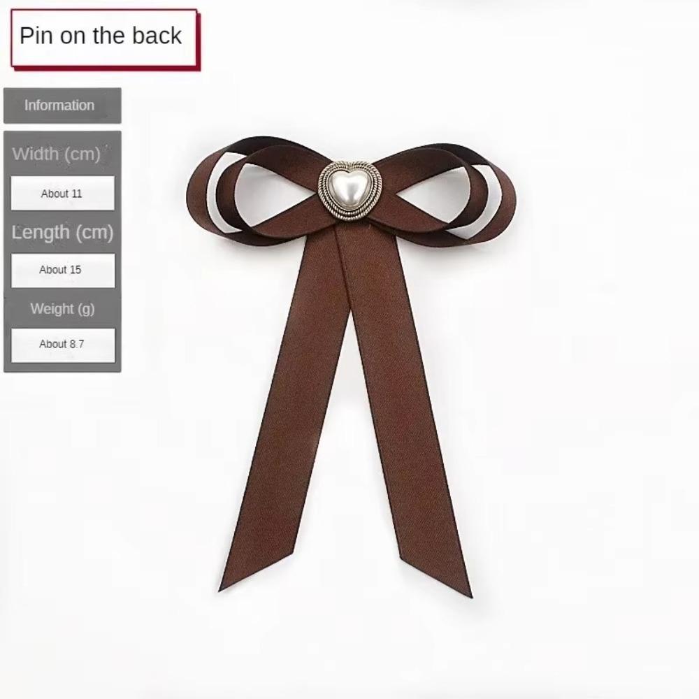 Stylish Ribbon Bow Tie Brooch Elegant Neck Tie New Collar Flower For Girls