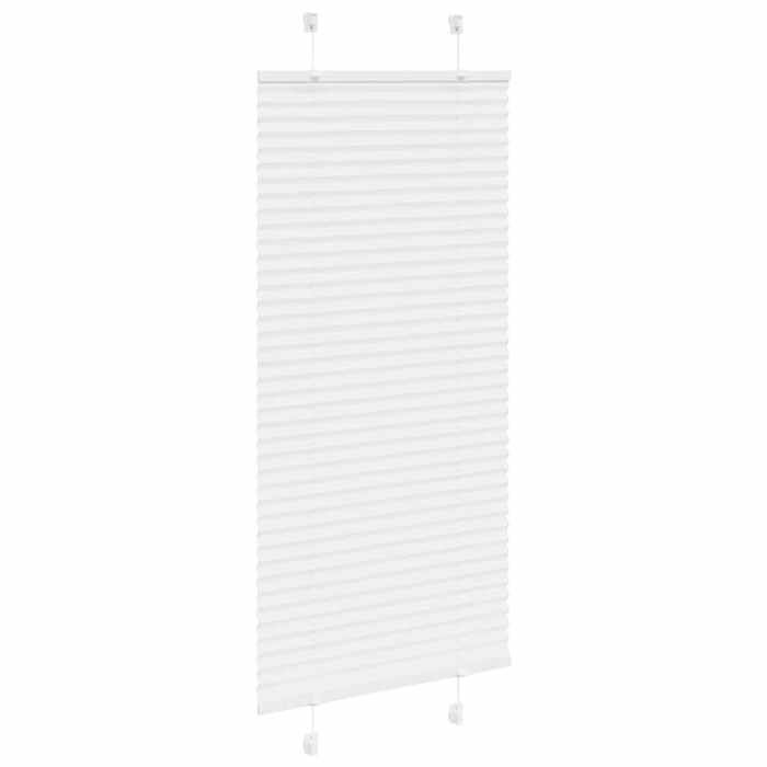VidaXL Store plissé blanc 60x150 cm largeur du tissu 59,4 cm polyester, store plissé de fenêtre, store accordéon, store 4015492