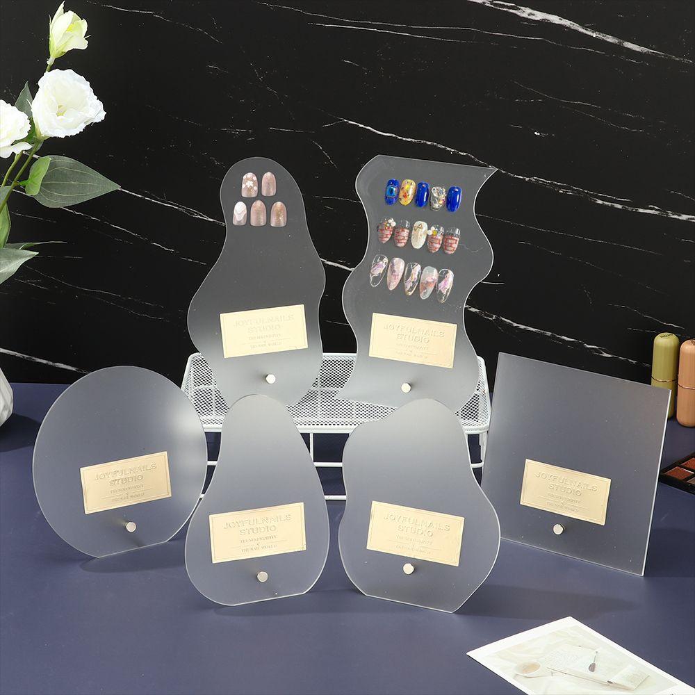 Акриловый прозрачный матовый демонстрационный стенд для накладных ногтей, держатель для дизайна ногтей, демонстрационная доска, цветная карта