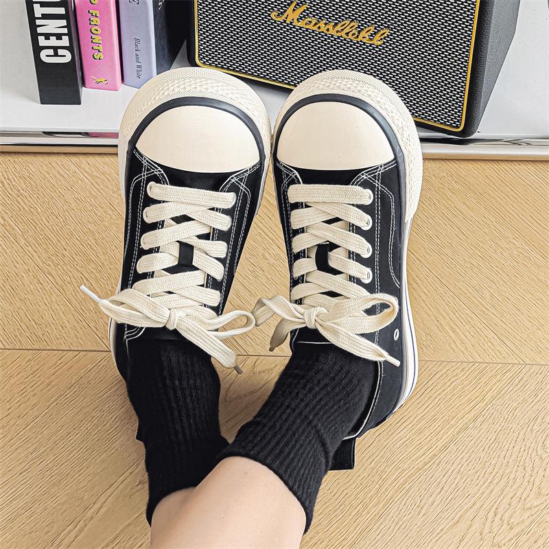 2025 New Student Couple Low-top Canvas Shoes Men's and Women's Shoes Guochao Niche Sports and Leisure Big Head Shoes X199
