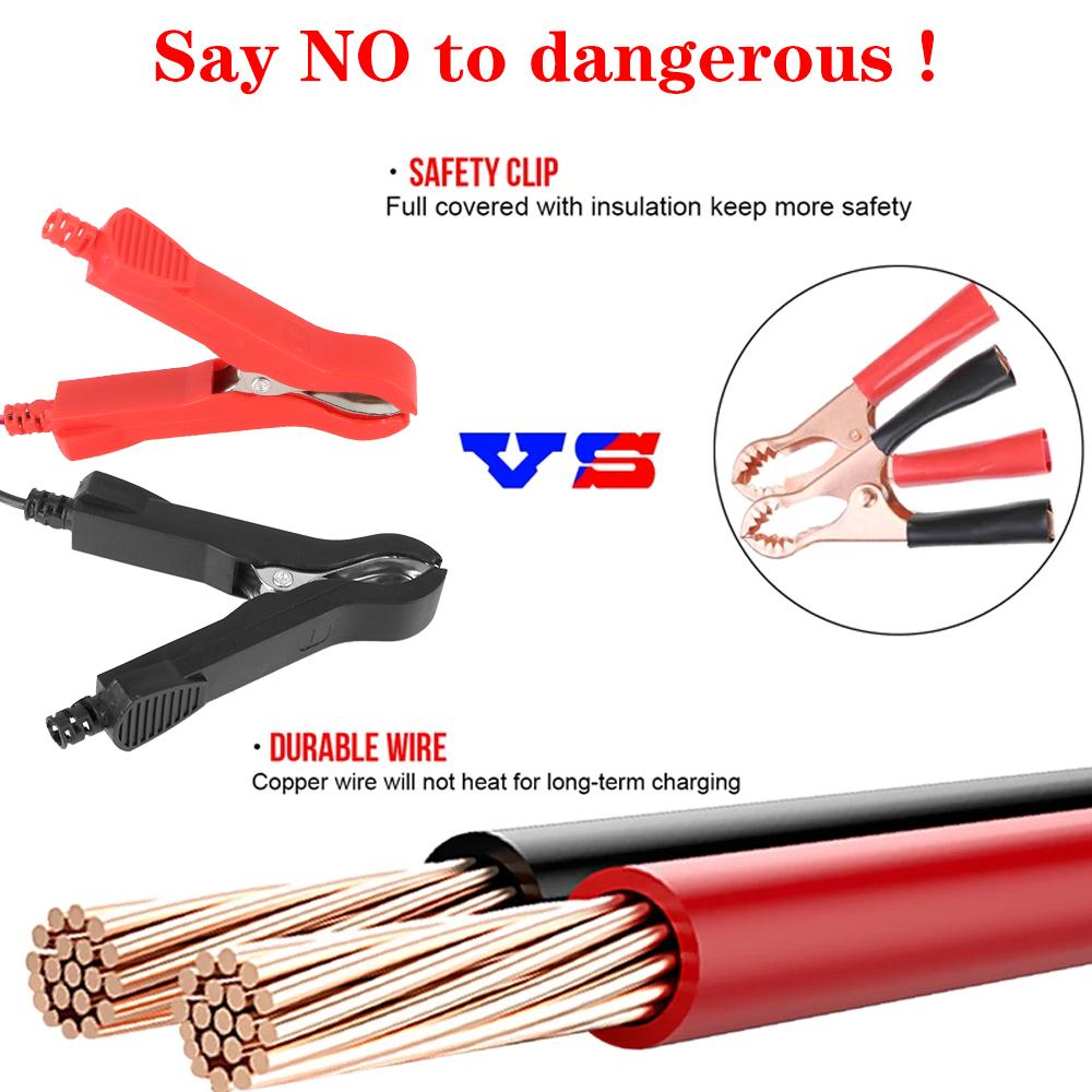 Автоматическое интеллектуальное зарядное устройство для мотоциклетного аккумулятора, поддерживающее устройство, автоматическое зарядное устройство для аккумулятора 12 В 1500 мА со светодиодом для автомобиля/дома на колесах/квадроцикла/лодки