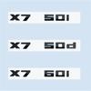 AAAOQ1 Chrome Black 3D Numbers M X7M50i X7M50d X7M60i X7 M50i M60i M50d ABS Emblem for BMW X7 Series G07 Car Trunk Badge Logo Sticker