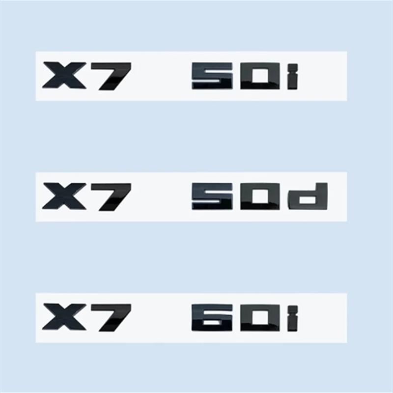 AAAOQ1 Chrome Black 3D Numbers M X7M50i X7M50d X7M60i X7 M50i M60i M50d ABS Emblem for BMW X7 Series G07 Car Trunk Badge Logo Sticker