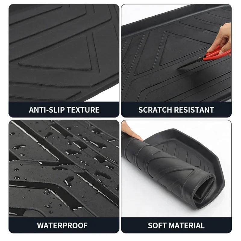 For Tesla Model Y Model 3 2024-23 TPE Car Front Rear Trunk Storage Box Mat Pad Waterproof Protective Liner Trunk Tray Floor Mat