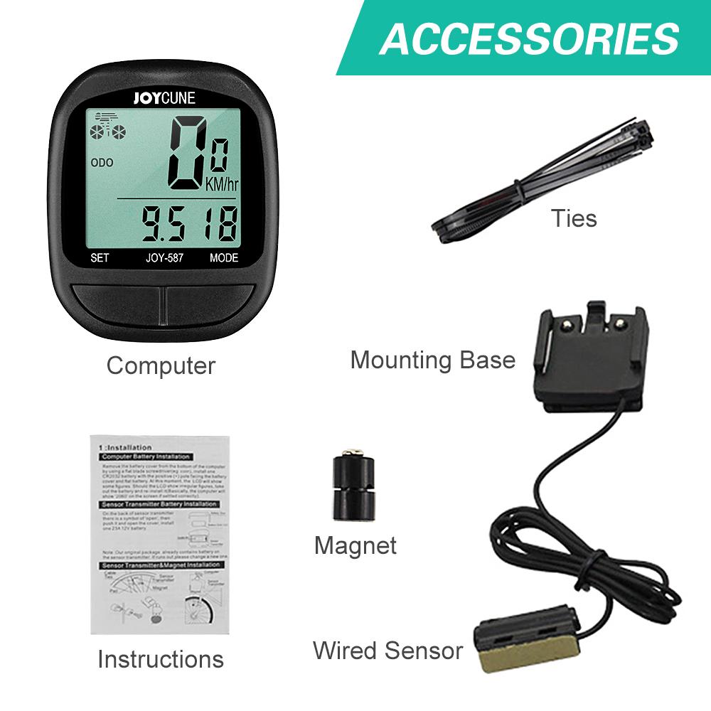 Велосипедный компьютер, водонепроницаемый проводной спидометр и одометр, секундомер, велосипедный компьютер