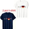 Fun I Love Germany Pattern Print Men's T-shirt Summer Men's and Women's Casual Fashion Tops Men's Short Sleeve T-shirt Oversize Clothing