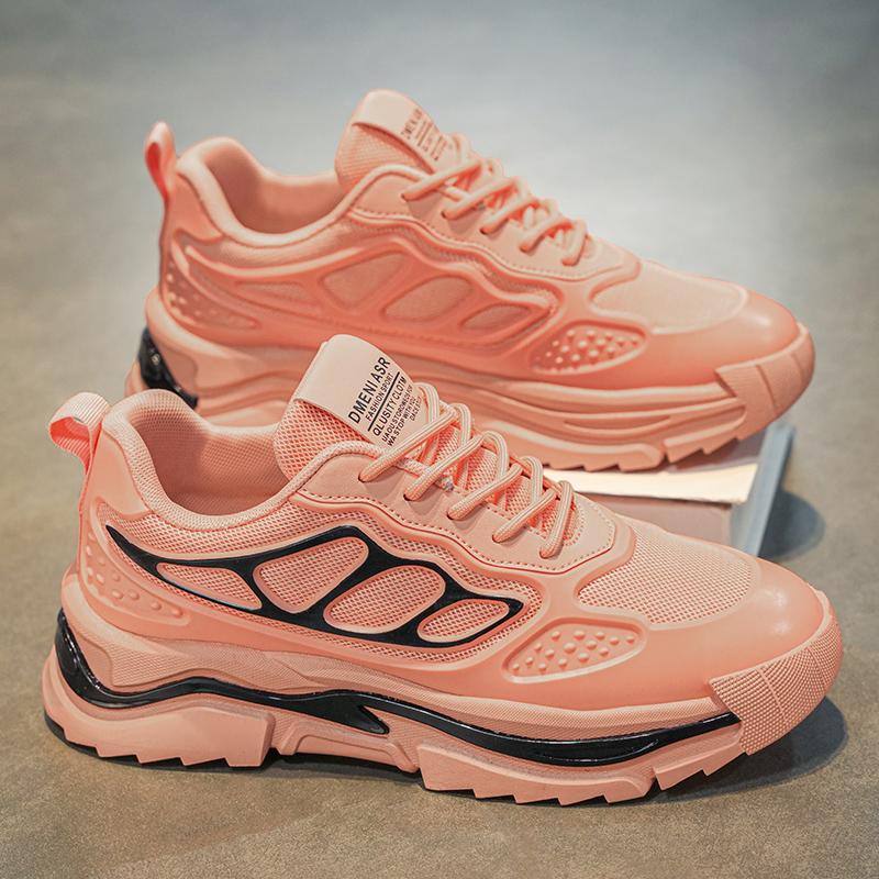 Обувь Мужская обувь Осенние дышащие сетчатые кроссовки для бега Подростковые кроссовки Heights Tide Brand Versatile Black Daddy Shoes Мужская