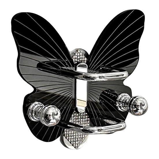 Настенный держатель для расчесок с крючком, прочный, выдерживающий нагрузку, самоклеящийся, простая установка, в форме бабочки, стеллаж для хранения в ванной комнате