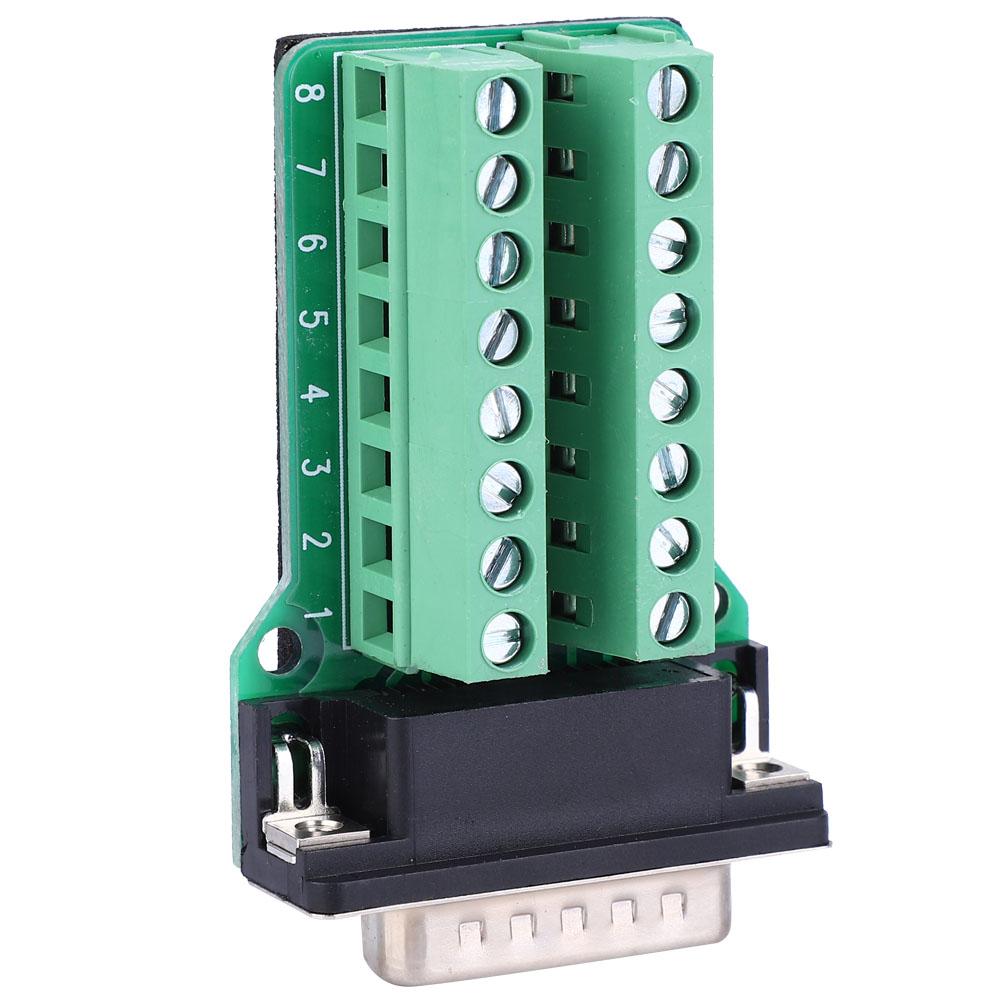 2Pcs DB15 G2 00 DB15 to Terminal Block Board Male Connector Riveting Tooth Type