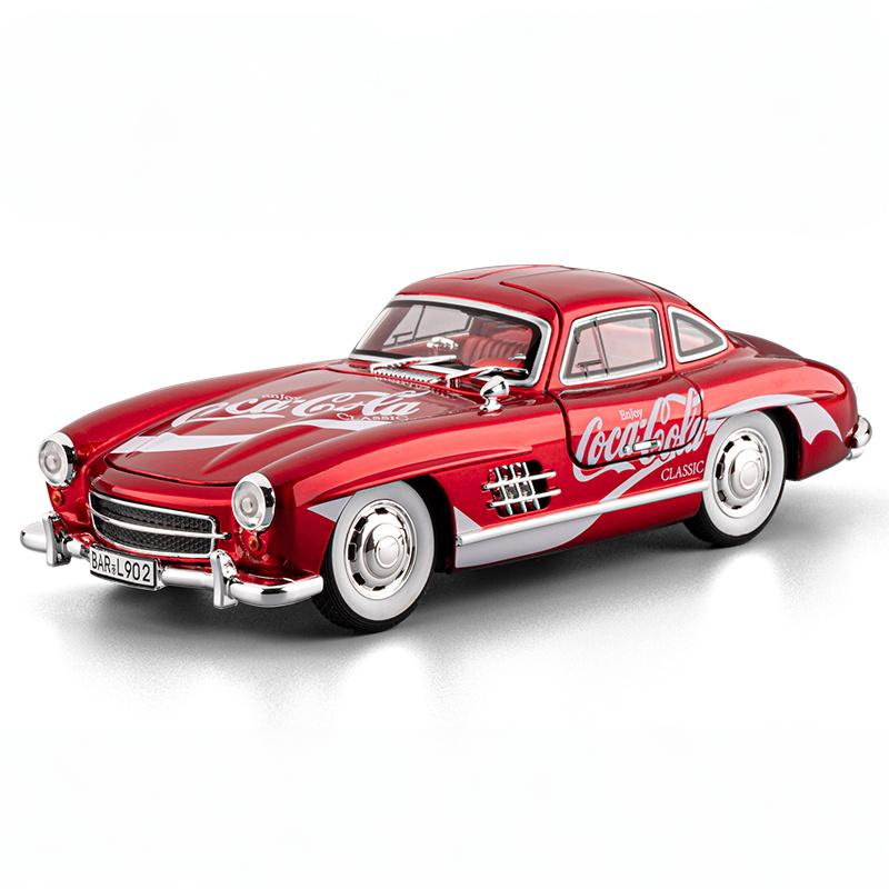 CTMMV1 1:24 Mercedes Benz 300SL Coca Cola Pepsi Cola Classic Vintage Car Alloy Metal Diecast Model Car Children's Toy Car Gifts For Boy