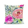 Чехол на подушку 18x18 с акварельными цветами и бабочками для декора фермерского дома весной/летом
