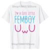 Забавная футболка «Я милый маленький фембой» Графические футболки Мужские Женские Юмор Уличная одежда Футболка с коротким рукавом Унисекс Свободная одежда