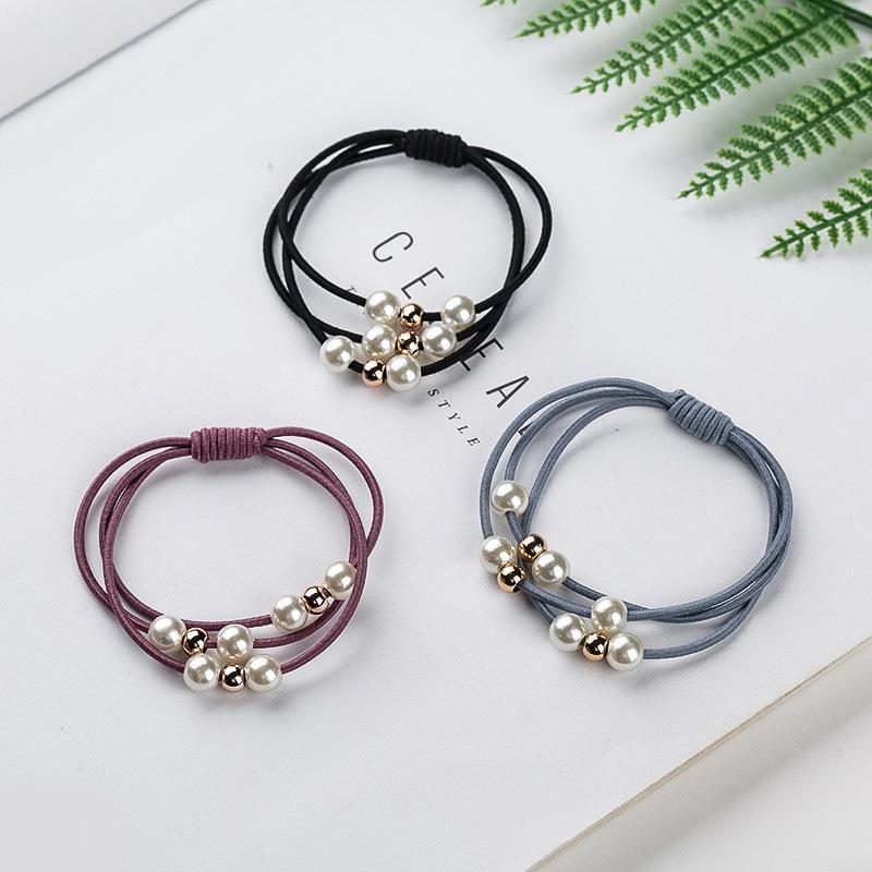 Эластичные резиновые ленточки украшенные жемчугом