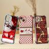 Чехлы для телефонов Ae112 Merry Christmas art из гальванизированного ТПУ для iPhone 16, 15, 13, 11, Pro, Max, 14, Plus, XR, Infinix, Smart, 8, Tecno, защитный чехол на четыре угла