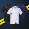 Unisex Kitchen Chef Coat Short Restaurant Uniform Shirt Service Bakery Breathable Double Breasted Chef Dress Chef Jackets T-shirt